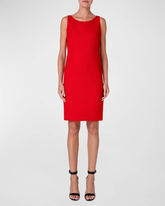 Structured Wool Sheath Dress
